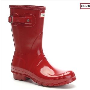 Red Short Hunter Boots